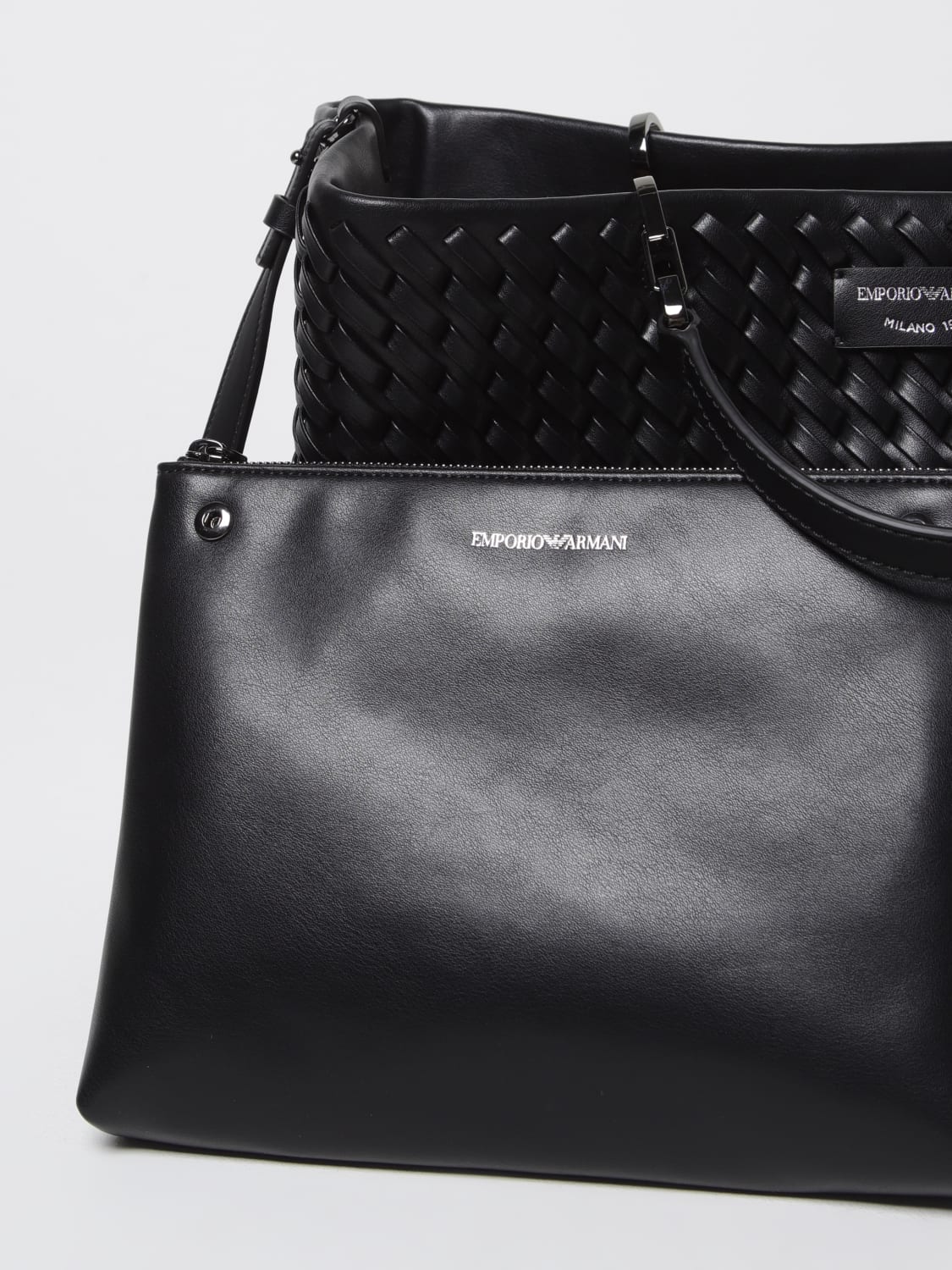 トートバッグ EMPORIO ARMANI Woman Tote bags Black EW000360AF12762 UC001 Women's leather bag ew000360af12762 Black | Caposerio.com
