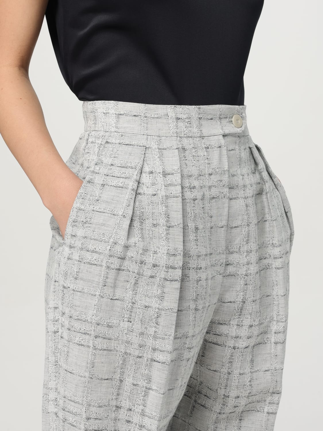 パンツ EMPORIO ARMANI Woman Pants Natural EW001419TE13533 F1013 EMPORIO ARMANI: Pants woman - Natural | Emporio Armani pants