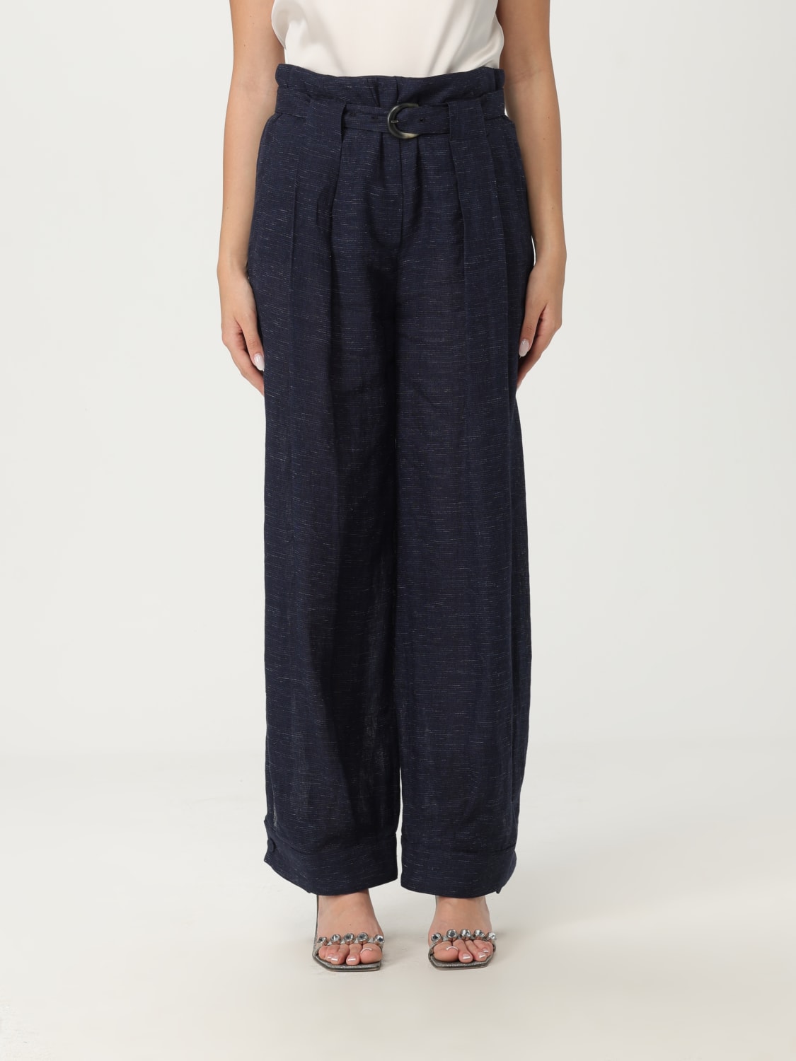 パンツ EMPORIO ARMANI Woman Pants Blue EW000975TE10381 OB005 EMPORIO ARMANI: Pants woman - Blue | Emporio Armani pants