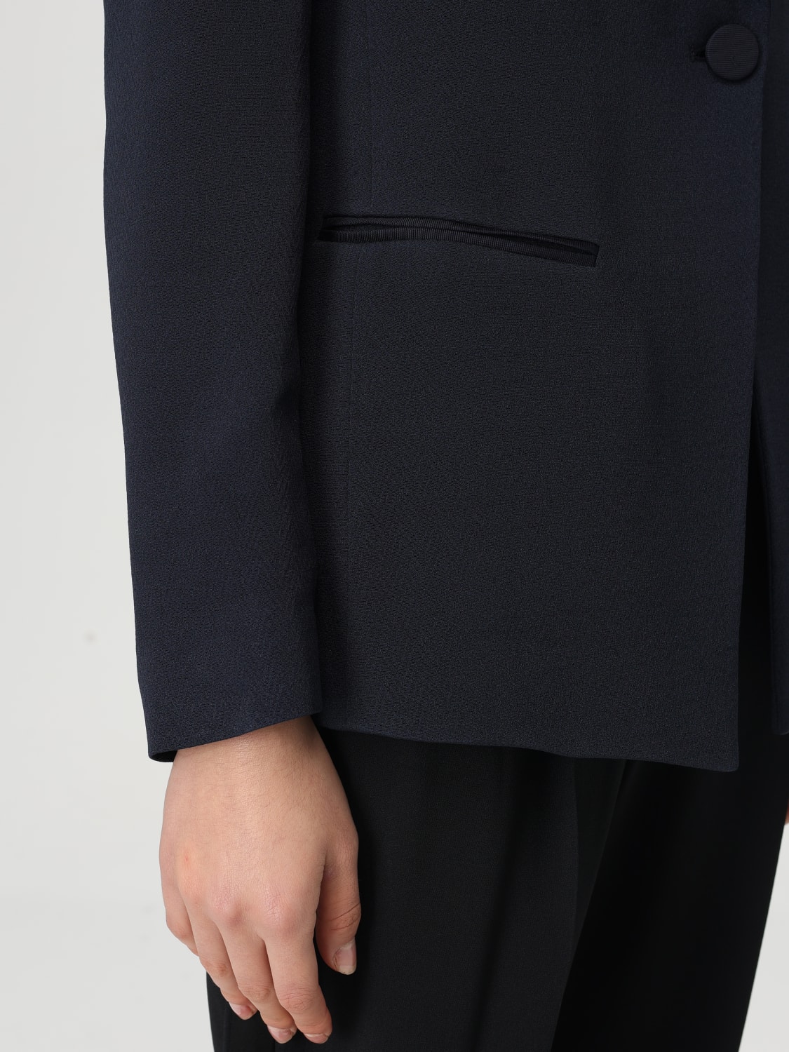 EMPORIO ARMANI BLAZER: Blazer Emporio Armani in crêpe , Blue - Img 5