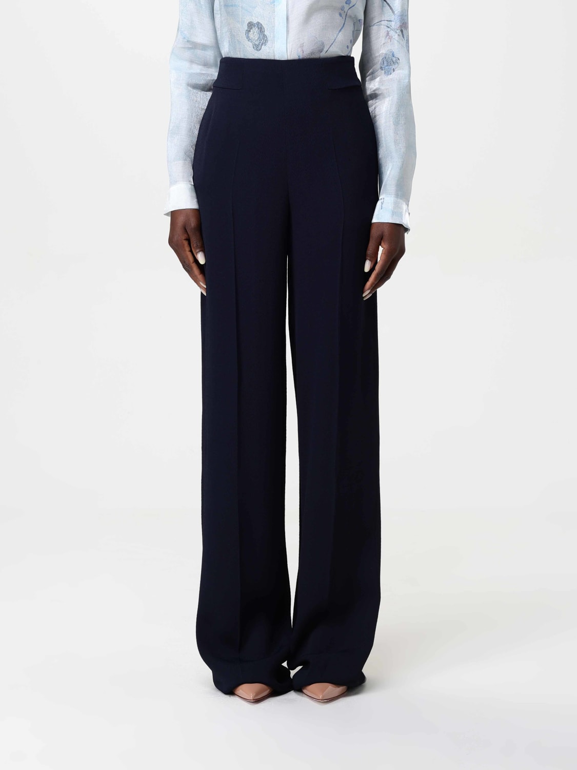 パンツ EMPORIO ARMANI Woman Pants Blue EW001421TE12255 OB003 EMPORIO ARMANI: Pants woman - Blue | Emporio Armani pants
