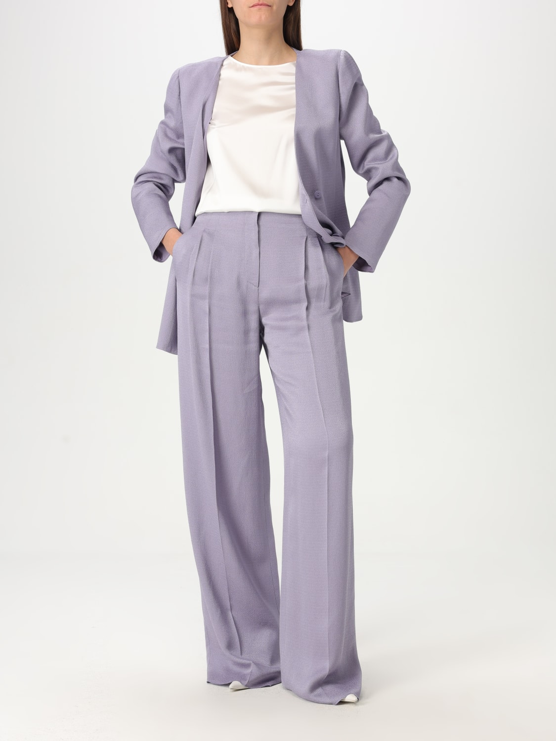 ジャケット EMPORIO ARMANI Women Outer EW000983TE12241UA061 PURPLE EMPORIO ARMANI: Blazer woman - Lilac | Emporio Armani blazer