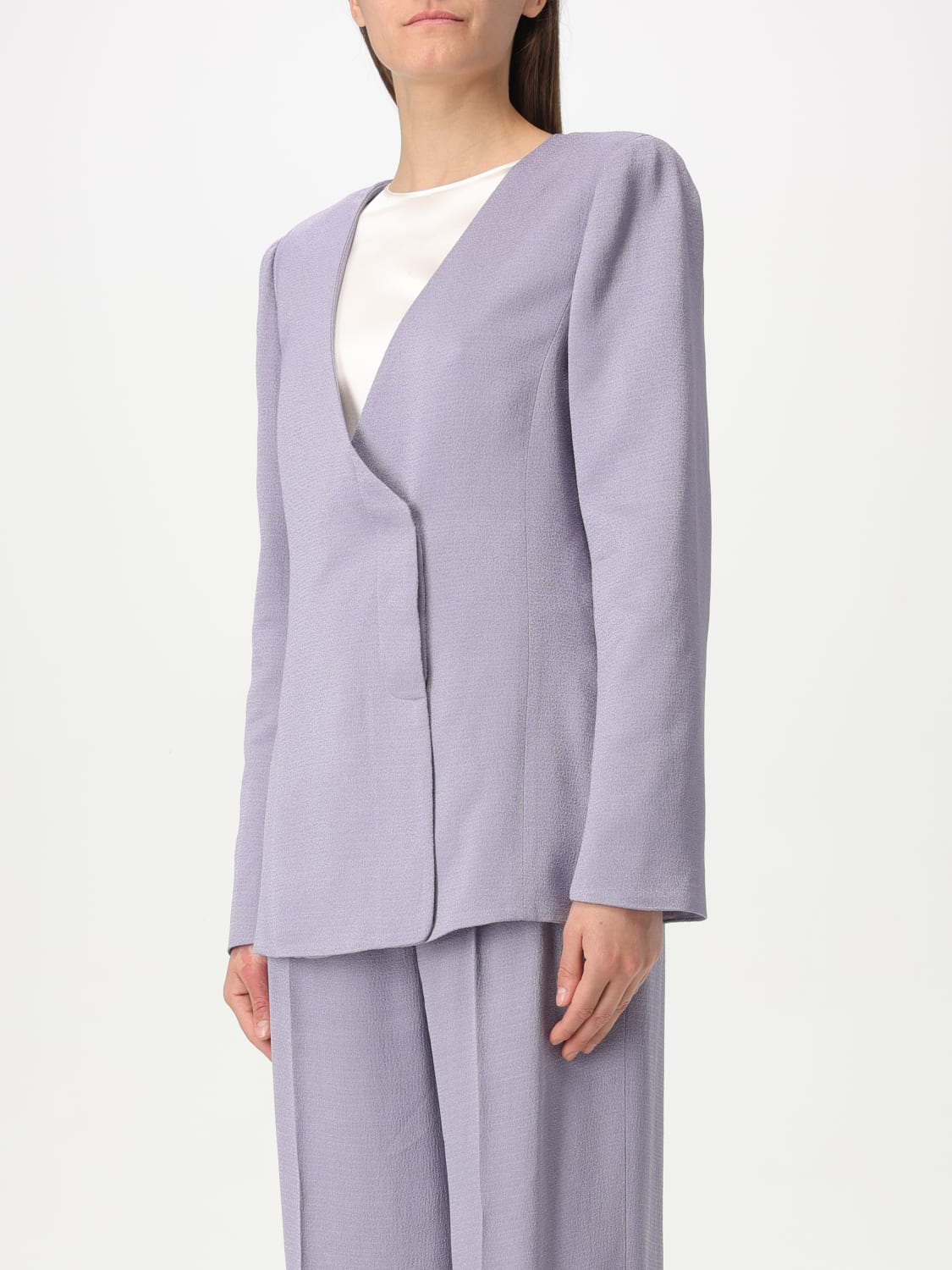 ジャケット EMPORIO ARMANI Women Outer EW000983TE12241UA061 PURPLE EMPORIO ARMANI: Blazer woman - Lilac | Emporio Armani blazer
