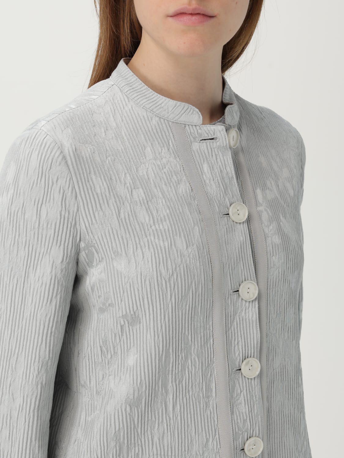 アウターその他 EMPORIO ARMANI Woman Blazer Pearl EW000976TE12238 F8024 EMPORIO ARMANI: Blazer woman - Pearl | Emporio Armani blazer