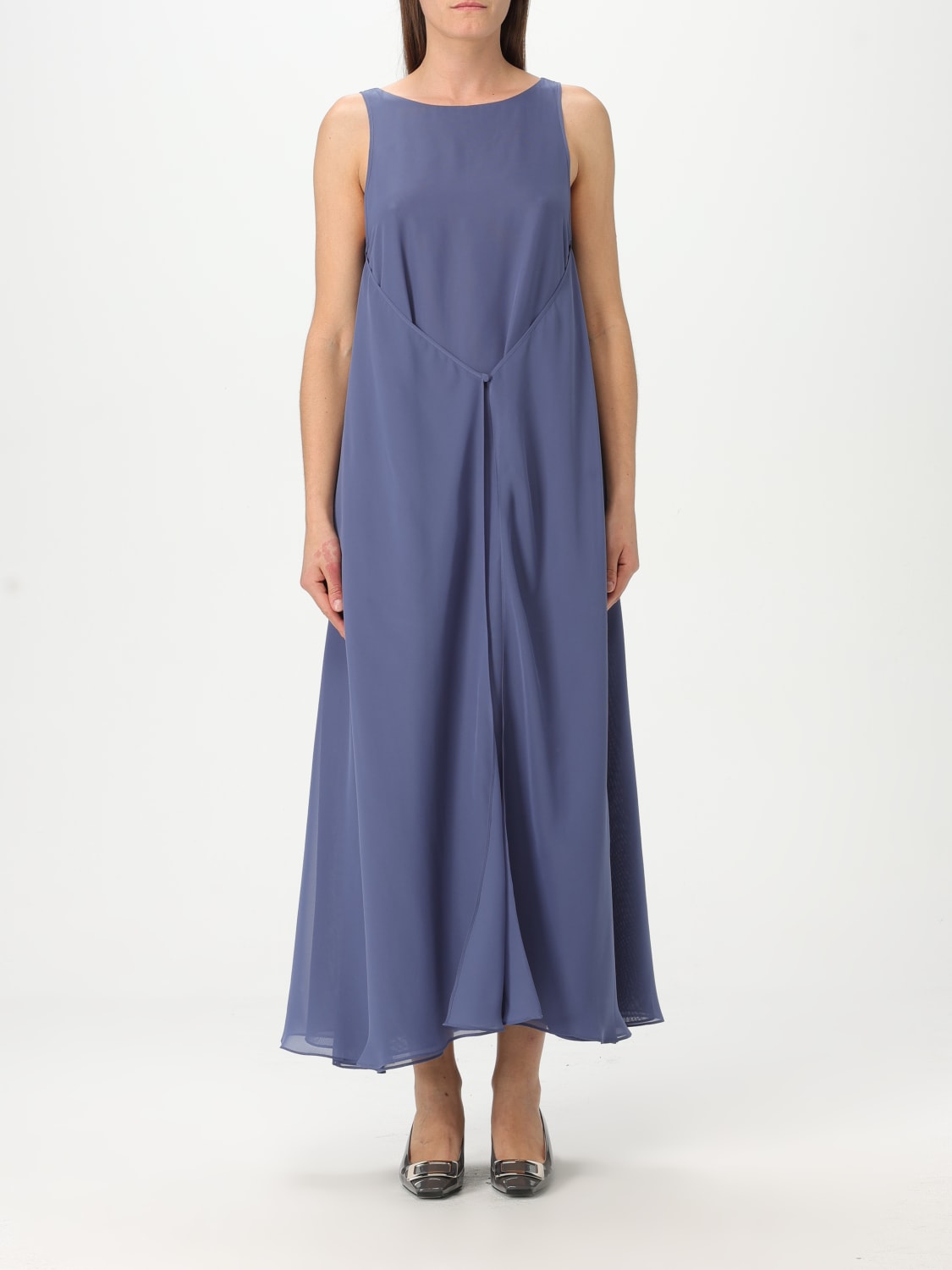 EMPORIO ARMANI ABITO: Abito Emporio Armani in georgette , Lilla - Img 1