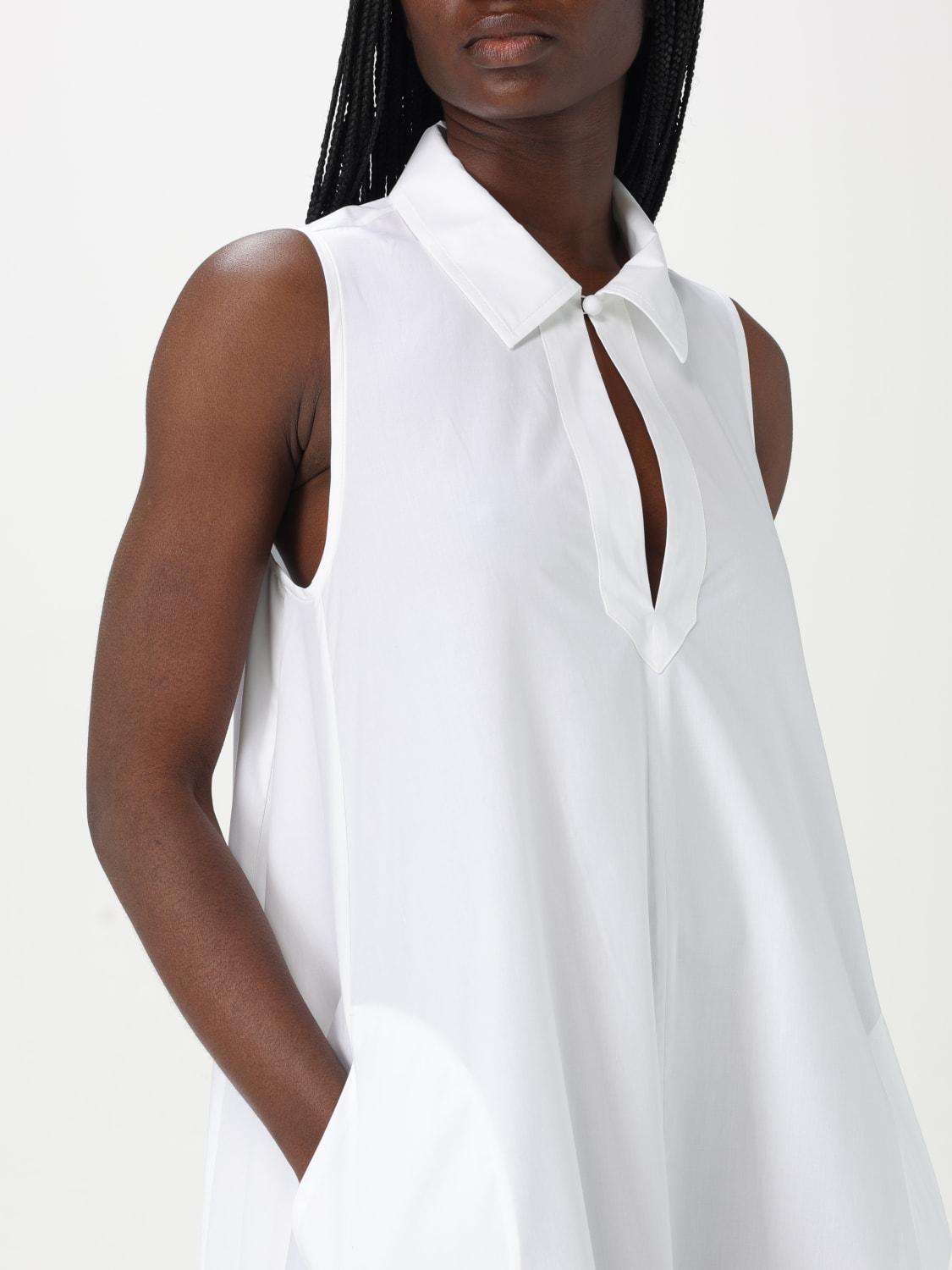 EMPORIO ARMANI ABITO: Abito chemisier Emporio Armani in cotone , Bianco - Img 3