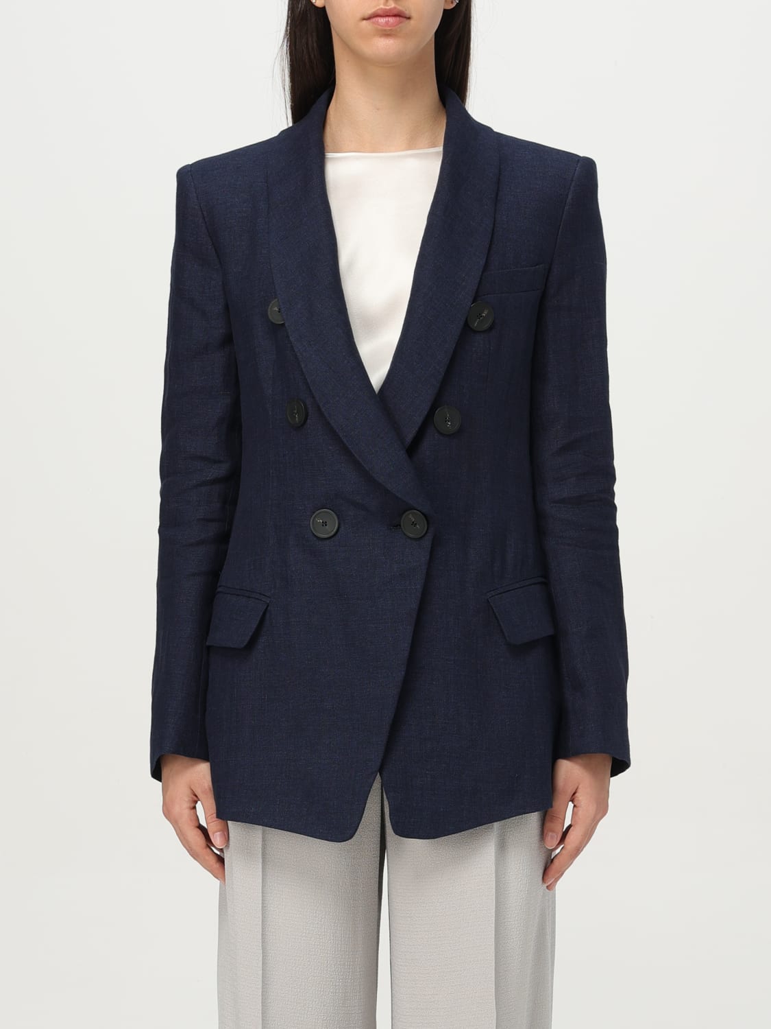 アウターその他 EMPORIO ARMANI Woman Blazer Blue EW001558TE10381 OB003 EMPORIO ARMANI: Blazer woman - Blue | Emporio Armani blazer