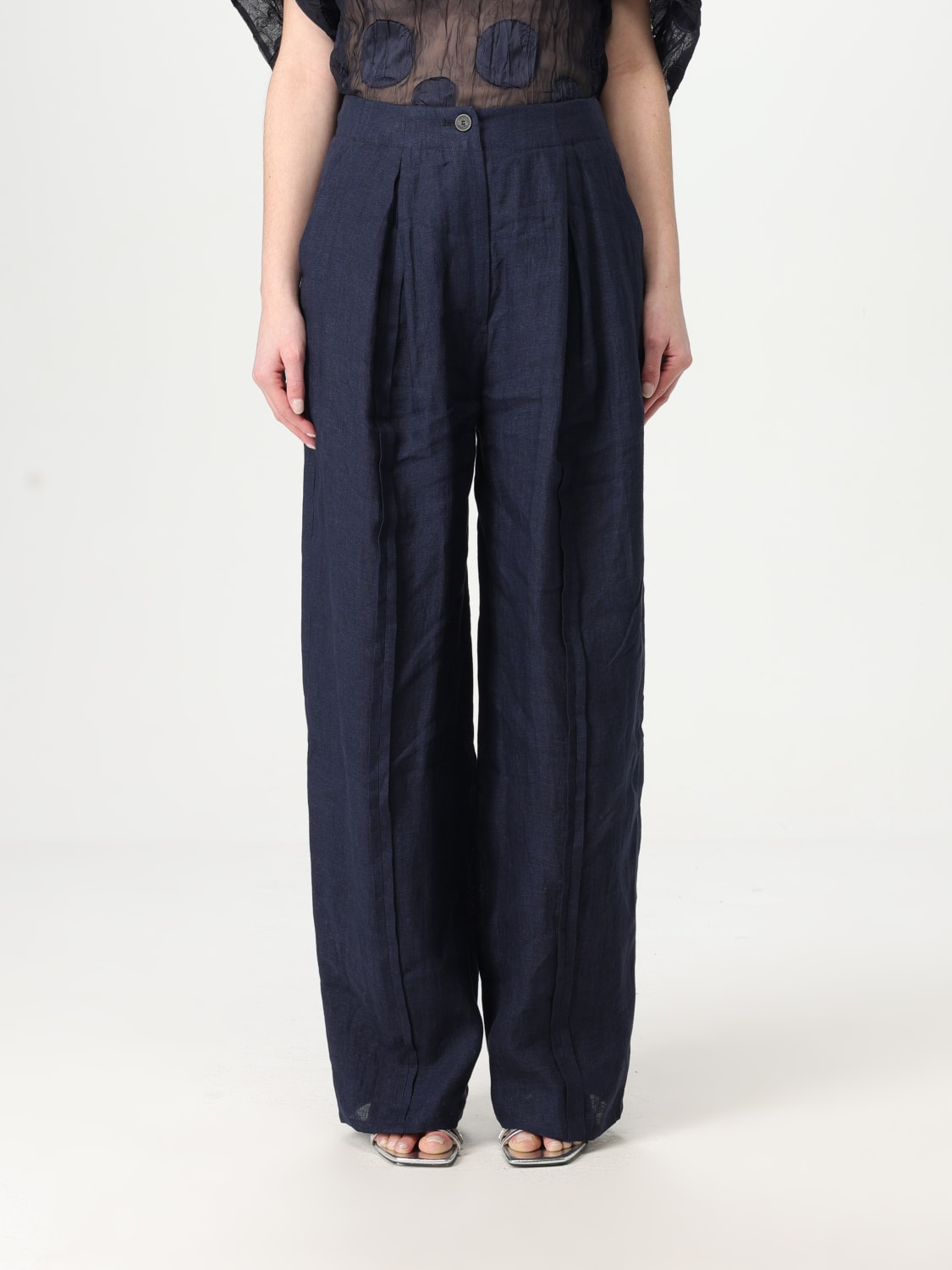 パンツ EMPORIO ARMANI Woman Pants Blue EW001572TE10381 OB003 EMPORIO ARMANI: Pants woman - Blue | Emporio Armani pants