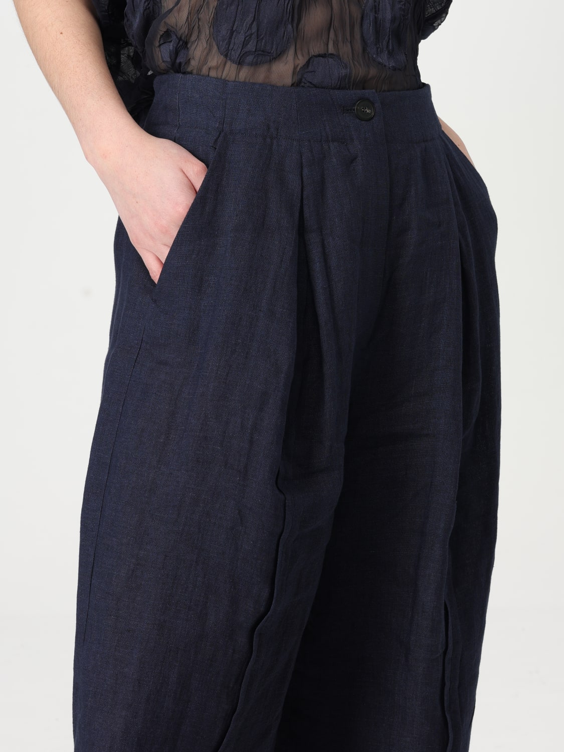 パンツ EMPORIO ARMANI Woman Pants Blue EW001572TE10381 OB003 EMPORIO ARMANI: Pants woman - Blue | Emporio Armani pants