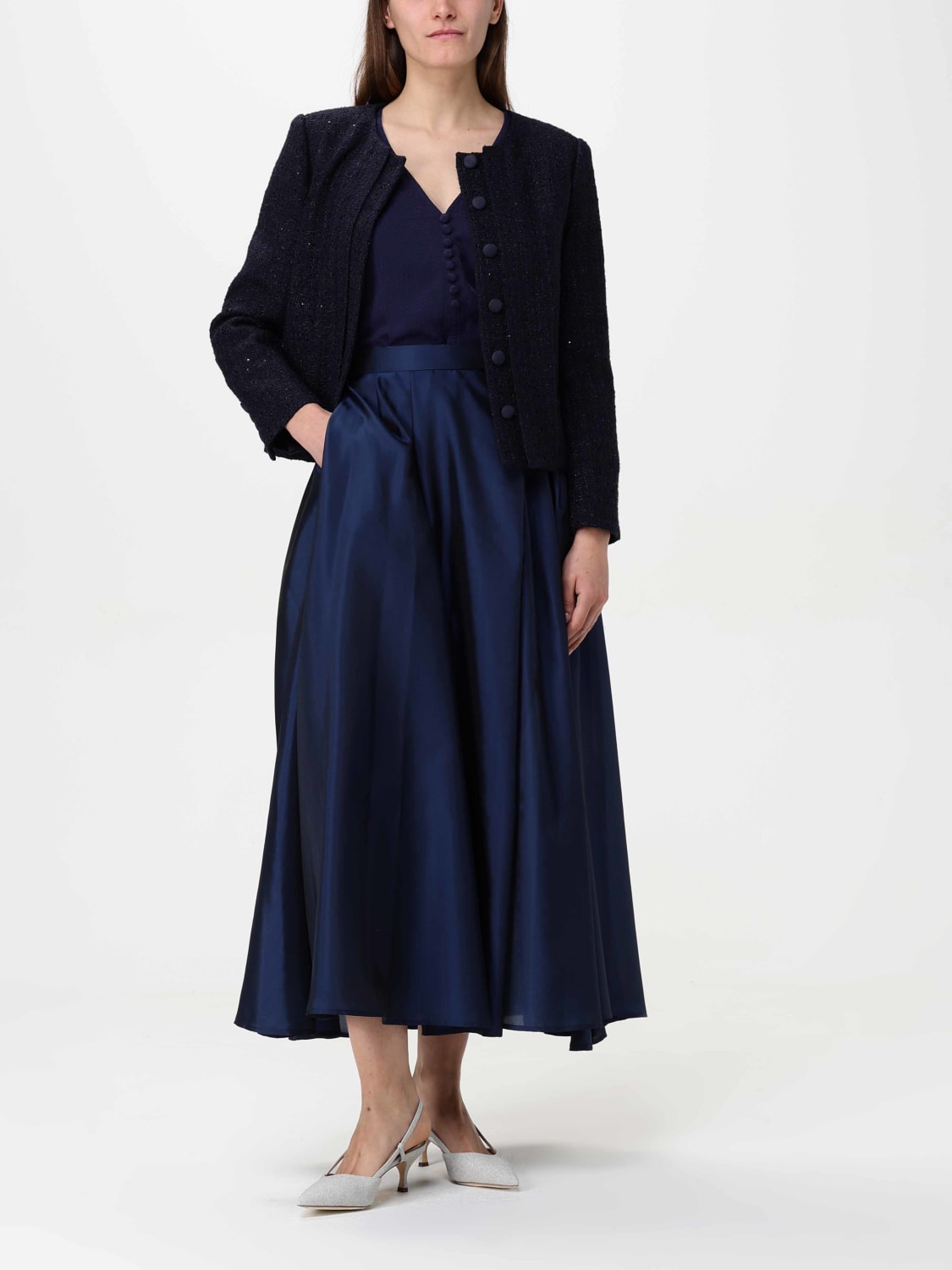 ジャケット EMPORIO ARMANI Woman Jacket Blue EW000860AF12520 UB115 EMPORIO ARMANI: women's jacket - Blue | Emporio Armani