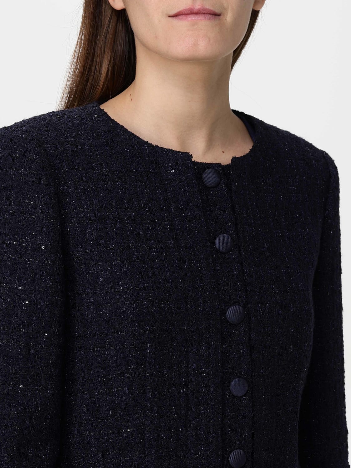 ジャケット EMPORIO ARMANI Woman Jacket Blue EW000860AF12520 UB115 EMPORIO ARMANI: women's jacket - Blue | Emporio Armani