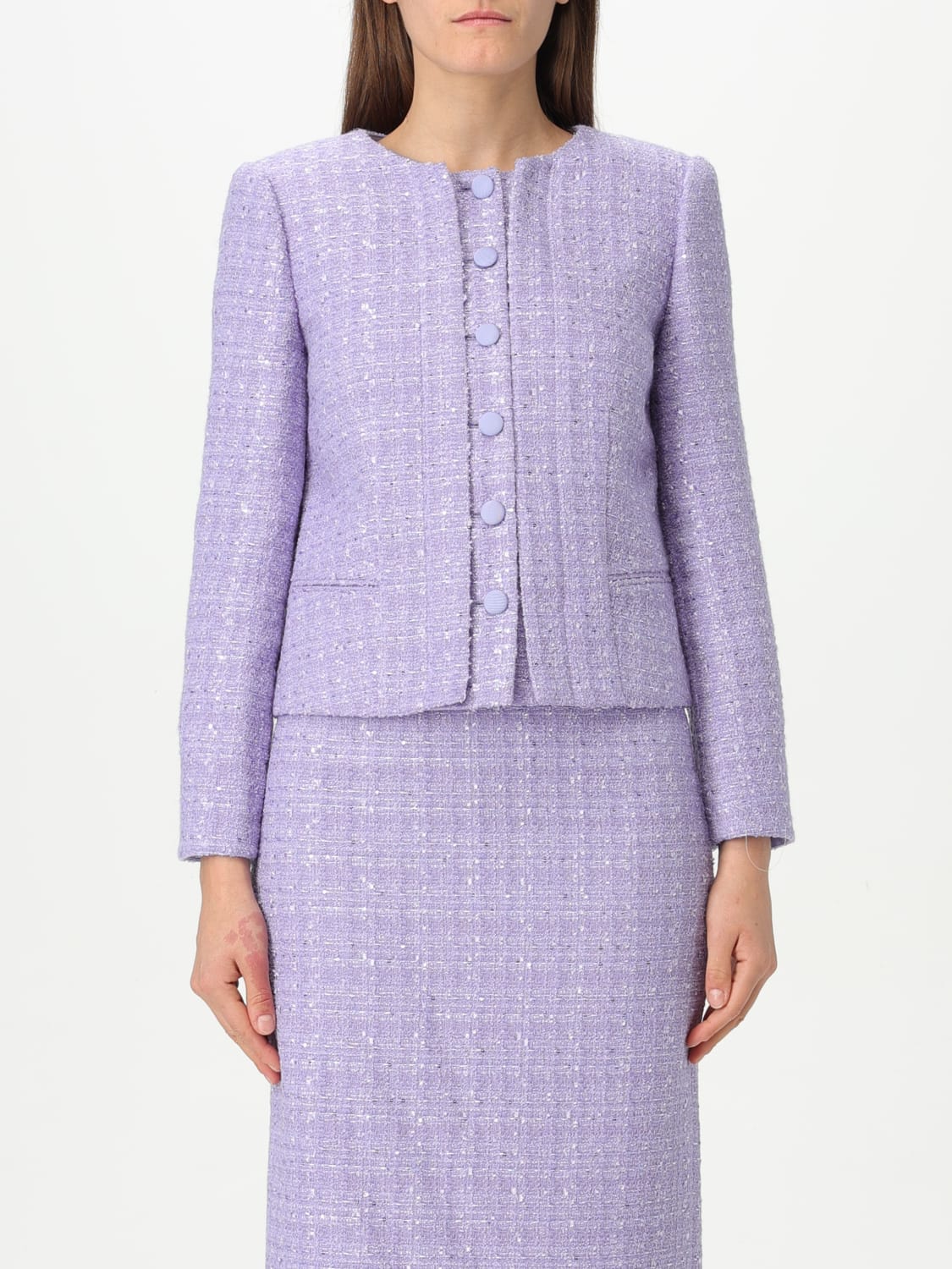 ジャケット EMPORIO ARMANI Woman Jacket Lilac EW000860AF12520 UA036 EMPORIO ARMANI: women's jacket - Lilac | Emporio Armani