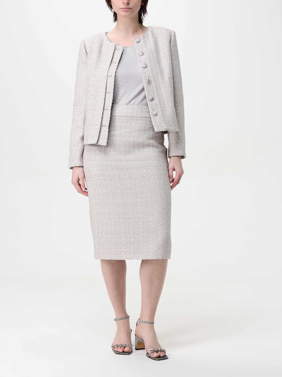 スカート EMPORIO ARMANI Woman Skirt Natural EW001453AF12520 U8020 EMPORIO ARMANI: Skirt woman - Natural | Emporio Armani skirt