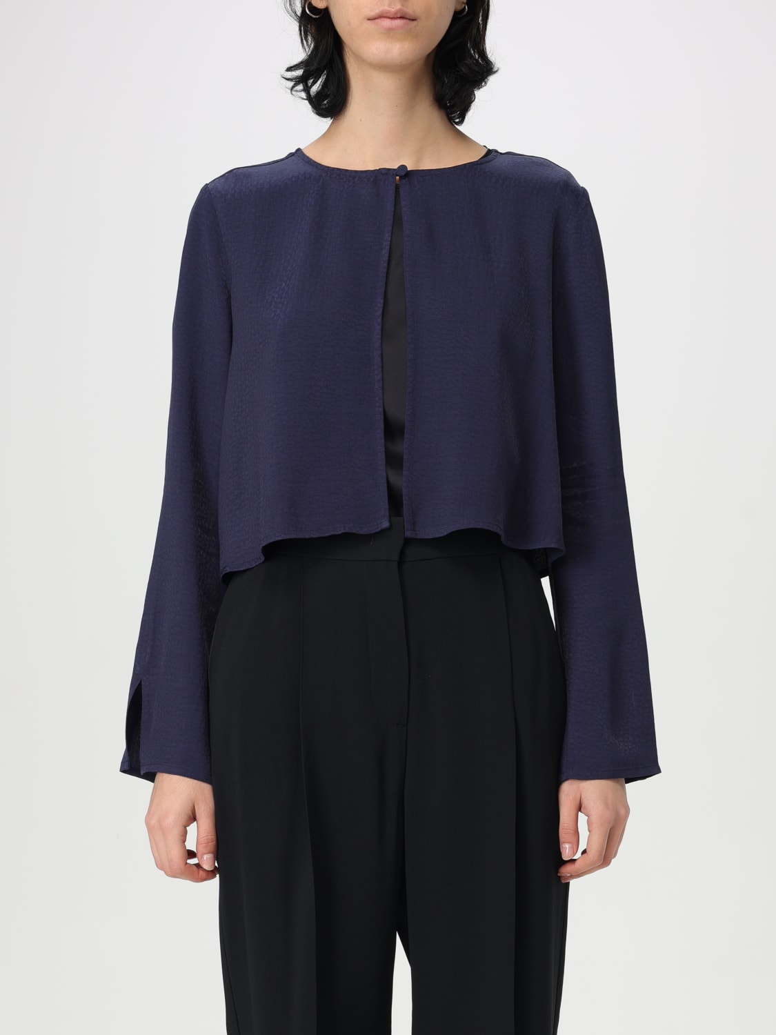 ジャケット EMPORIO ARMANI Woman Jacket Blue EW001078AF12691 UB115 EMPORIO ARMANI: Blazer woman - Blue | Emporio Armani jacket