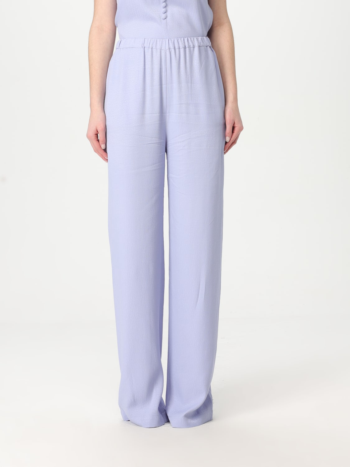 EMPORIO ARMANI PANTALONE: Pantalone Emporio Armani in viscosa , Lilla - Img 1