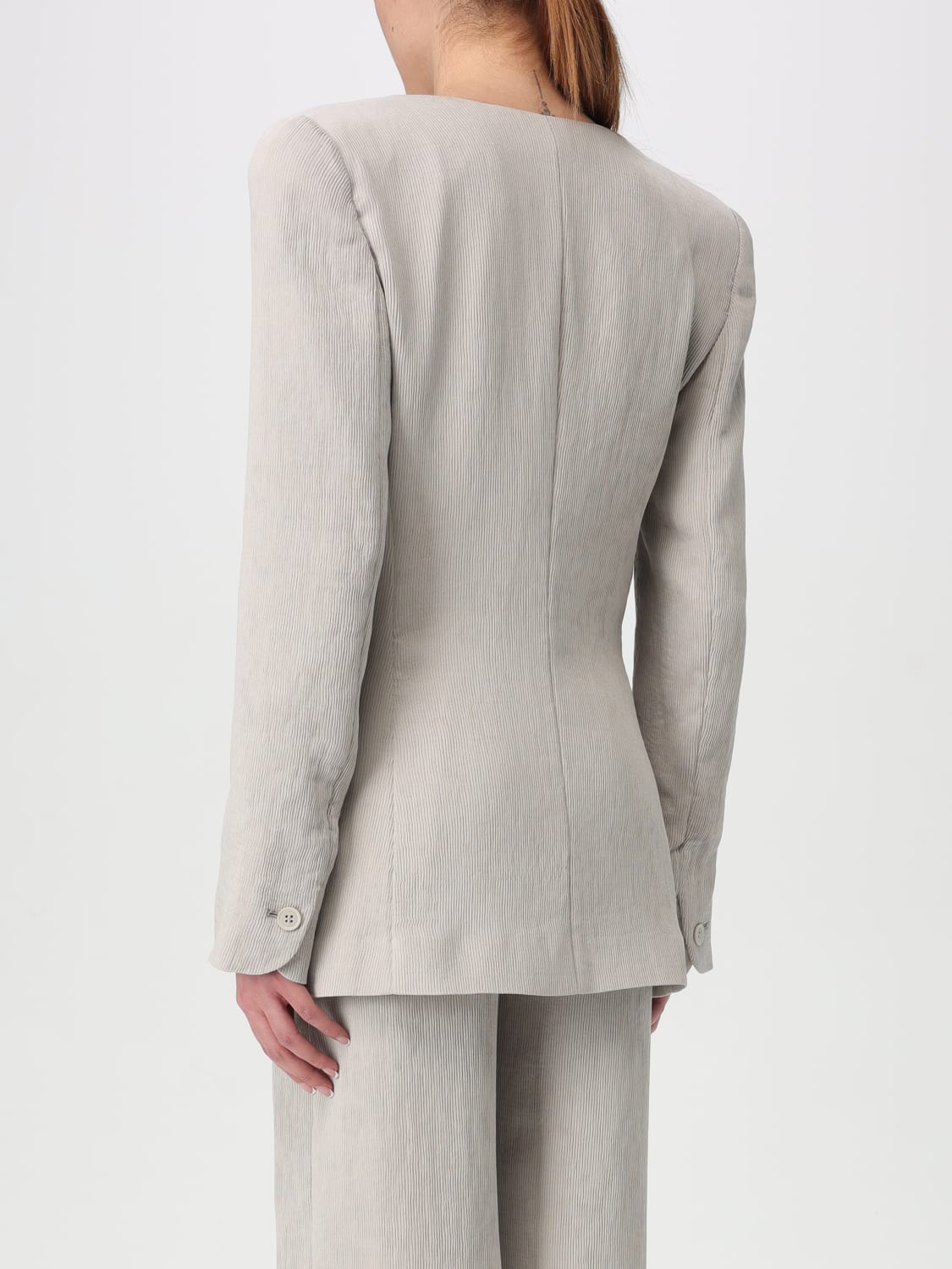 アウターその他 EMPORIO ARMANI Woman Blazer Natural EW000869AF12523 U8036 EMPORIO ARMANI: Blazer woman - Natural | Emporio Armani