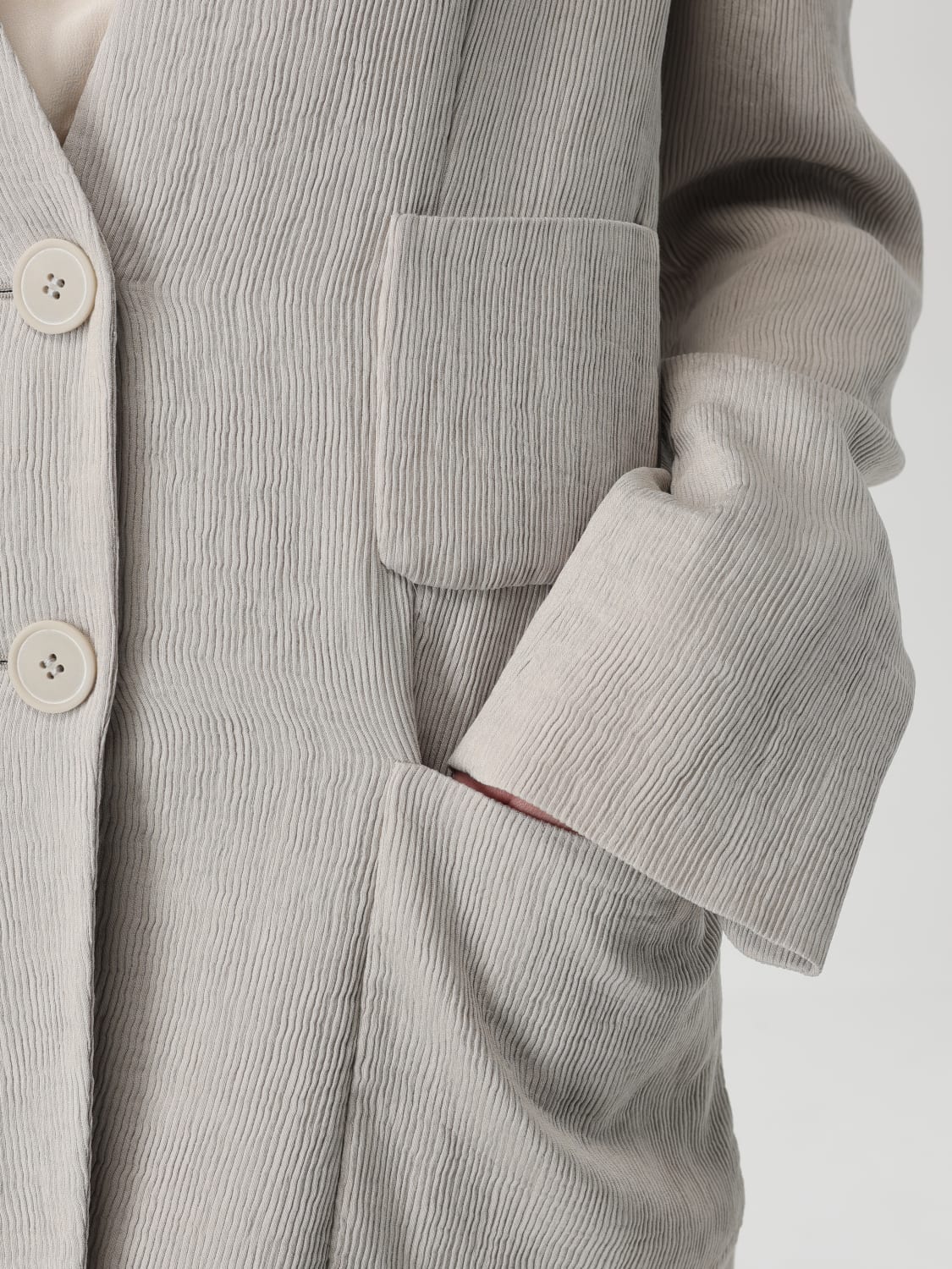 アウターその他 EMPORIO ARMANI Woman Blazer Natural EW000869AF12523 U8036 EMPORIO ARMANI: Blazer woman - Natural | Emporio Armani