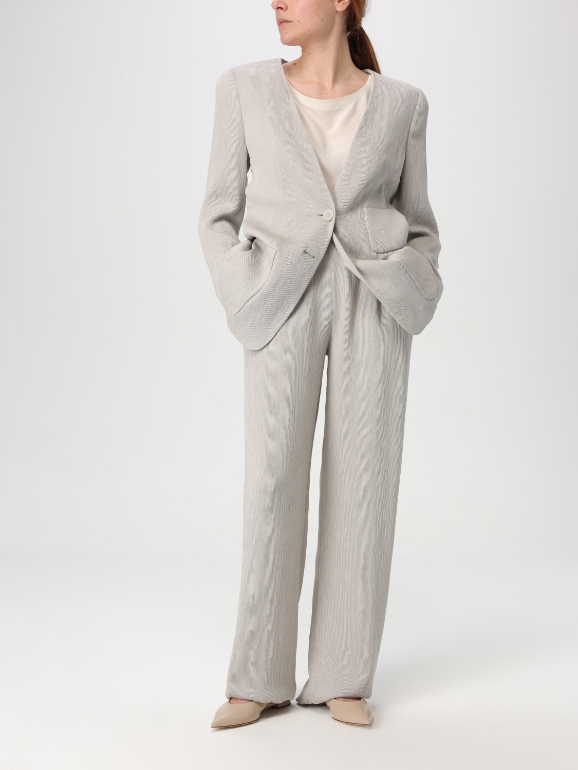パンツ EMPORIO ARMANI Woman Pants Natural EW000880AF12523 U8036 EMPORIO ARMANI: Pants woman - Natural | Emporio Armani pants