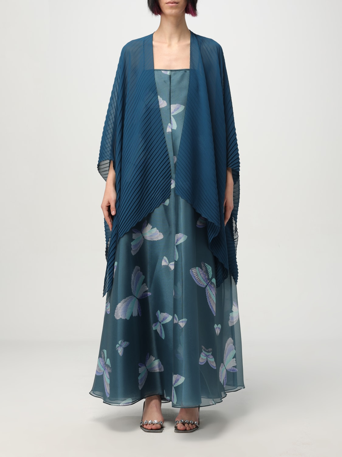 ポンチョ・ケープ EMPORIO ARMANI Woman Cape Green EW002069AF16521 UB037 EMPORIO ARMANI: Cape woman - Green | Emporio Armani jacket