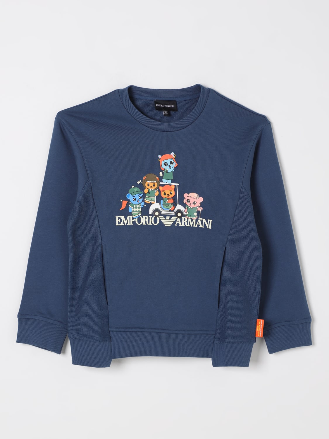 EMPORIO ARMANI SWEATER: Sweater kids Emporio Armani, Blue - Img 1