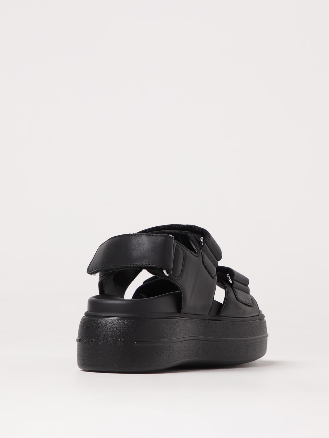 シューズ・サンダルその他 HOGAN Woman Flat sandals Black HXW6800FR700ZL B999 Sandals Hogan Skyscraper BLACK for Woman