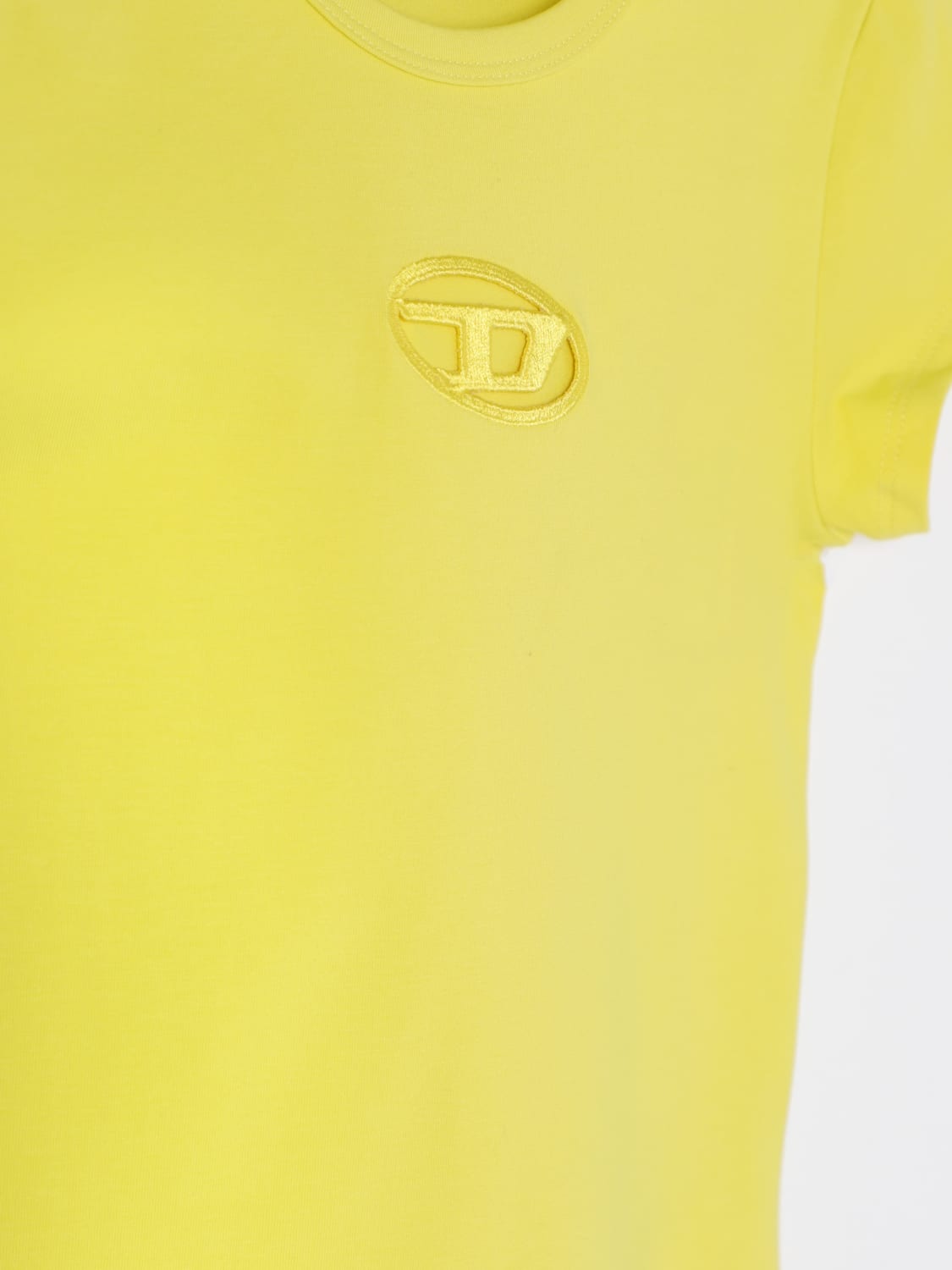 DIESEL T-SHIRT: T-shirt Oval D Diesel in cotone, Giallo - Img 3