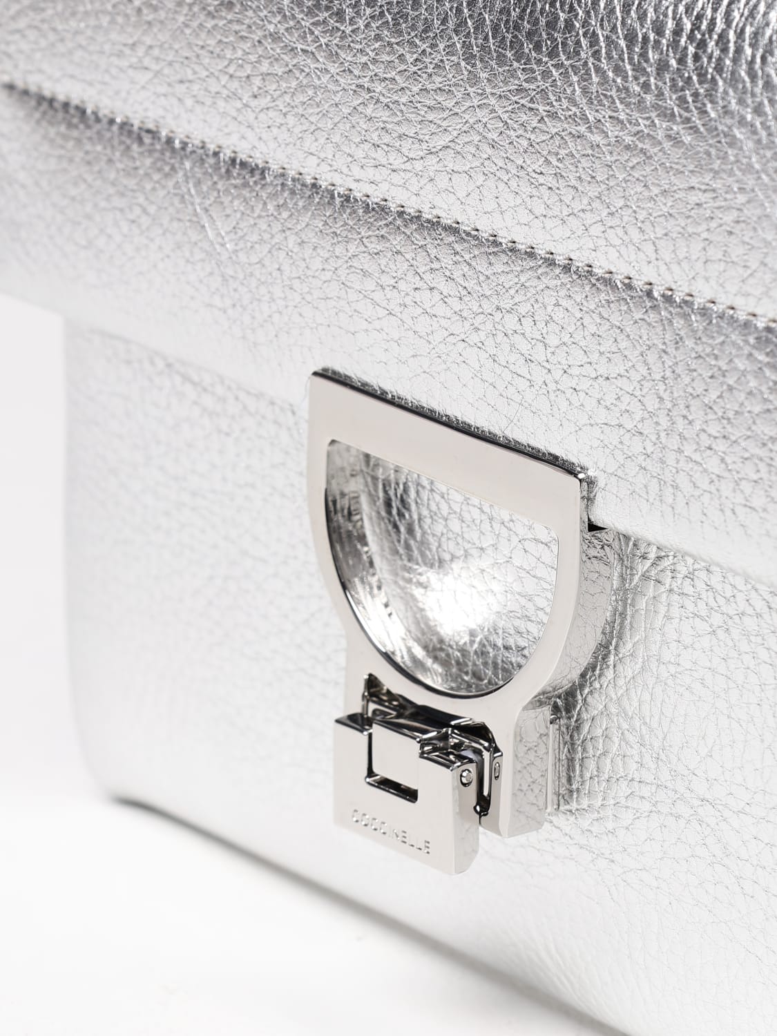 COCCINELLE MINI BAG: Shoulder bag woman Coccinelle, Silver - Img 3