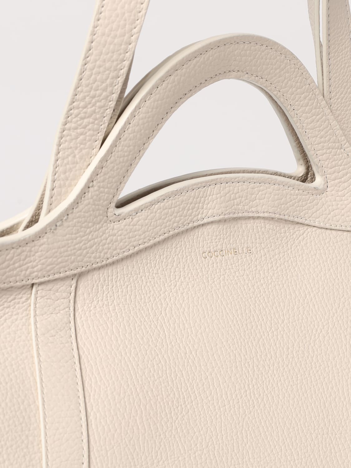 COCCINELLE TOTE BAG: Shoulder bag woman Coccinelle, White - Img 3