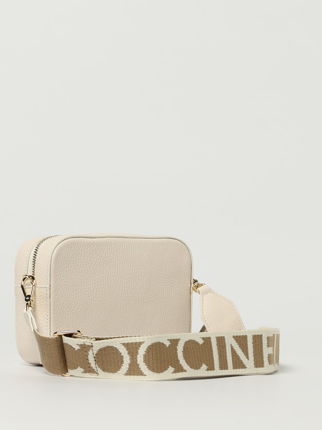 COCCINELLE BORSA MINI: Borsa Tebe Small Coccinelle in pelle a grana, Bianco - Img 2