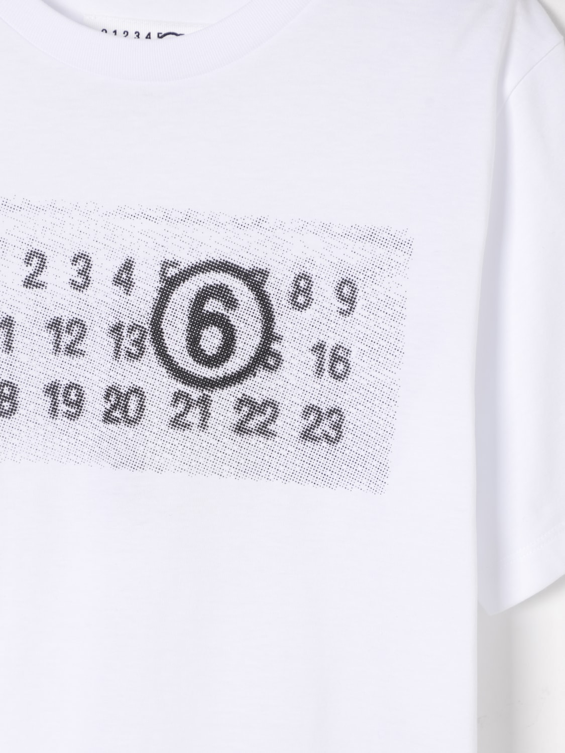 キッズ用トップス MM6 Maison Margiela SS24 SHIRT (M60489.MM01W M6101 WHITE) MM6 MAISON MARGIELA: T-shirt kids - White | Mm6 Maison