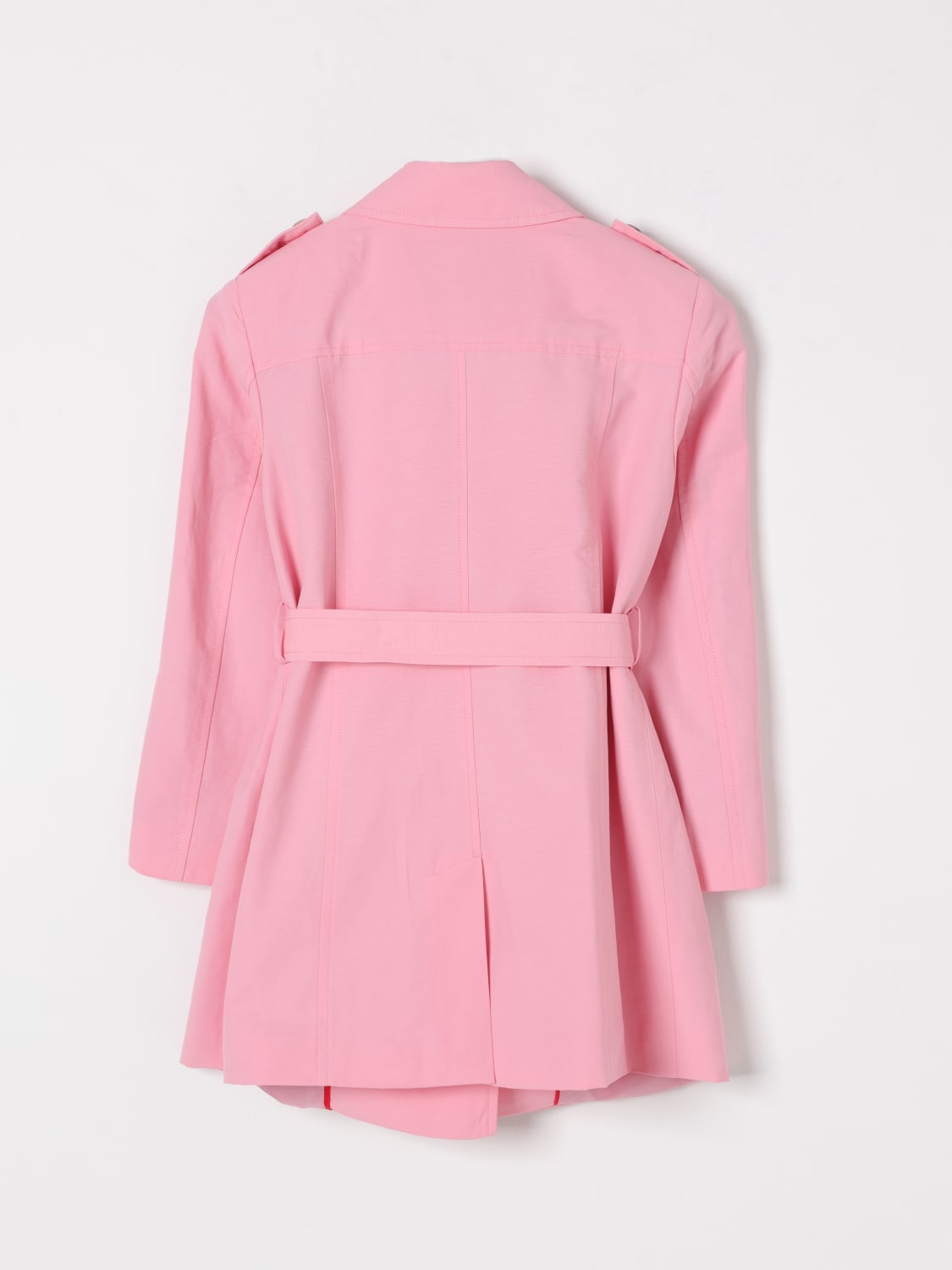 MAX&CO. KID GIACCA: Trench a doppiopetto in misto cotone Max&Co. Kid, Rosa - Img 2