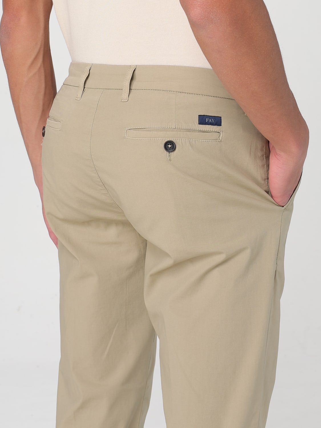 FAY PANTS: Pants men Fay, Beige - Img 3