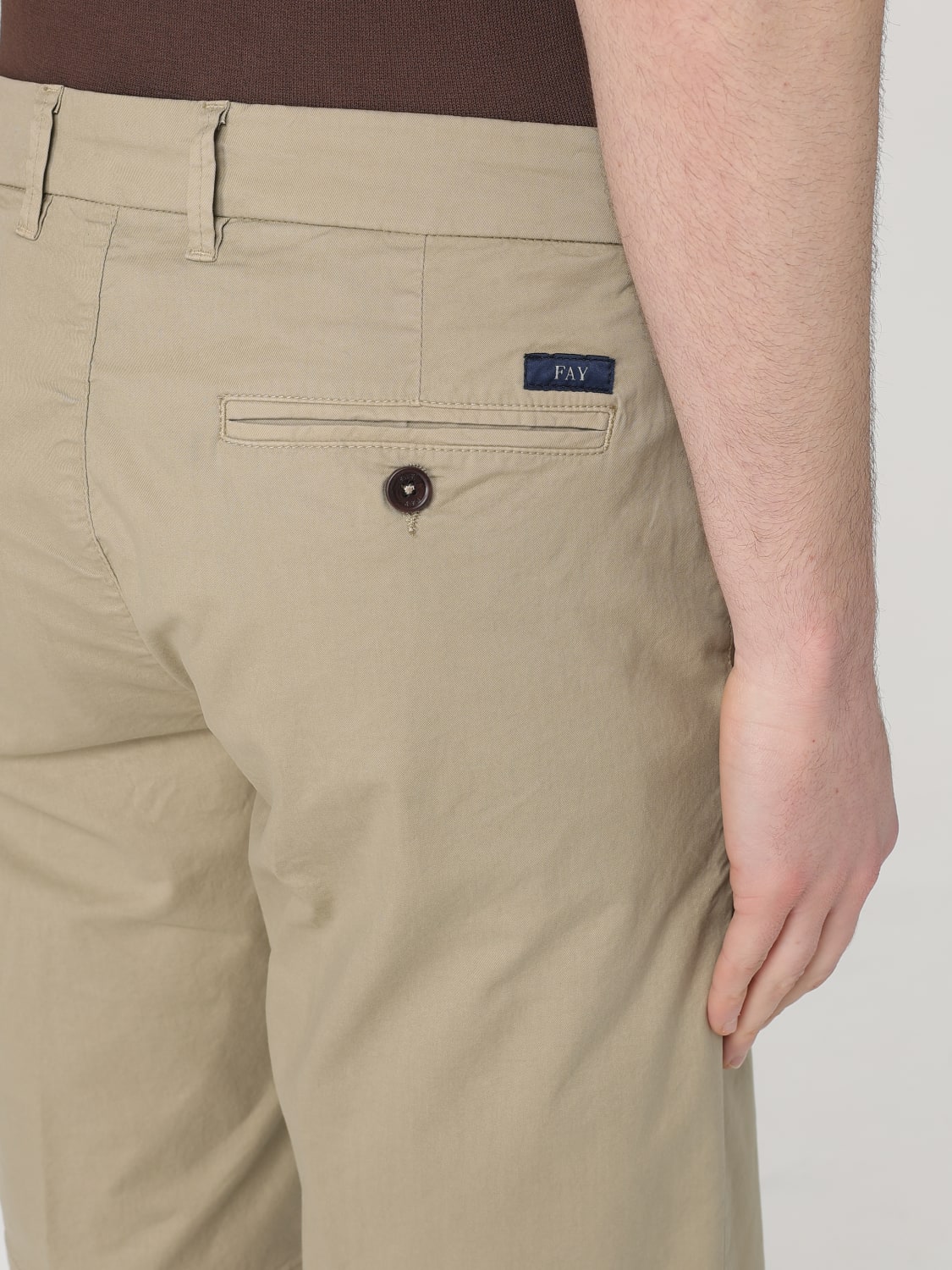 FAY SHORTS: Short men Fay, Beige - Img 3