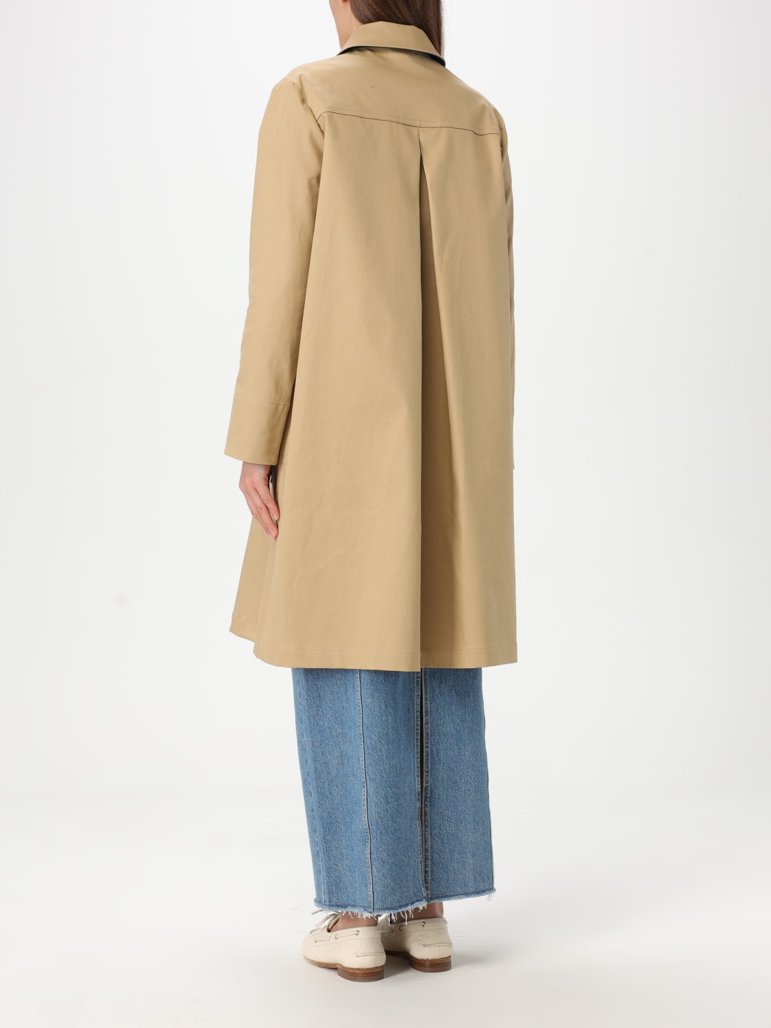 FAY JACKET: Fay stretch cotton trench coat, Beige - Img 2