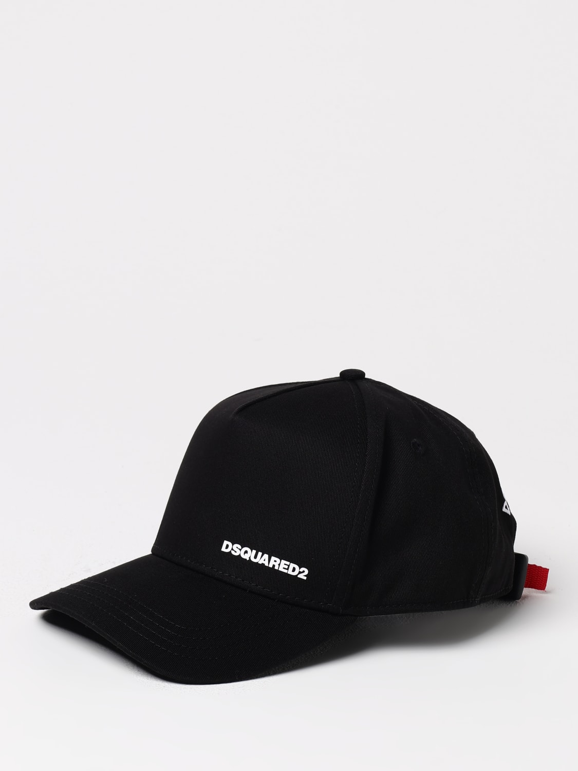 DSQUARED2 CAPPELLO: Cappello Dsquared2 in cotone con stampa logo , Nero - Img 1