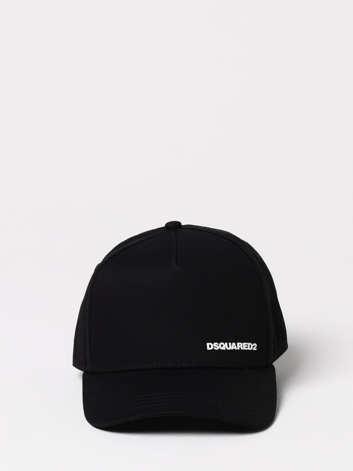 DSQUARED2 CAPPELLO: Cappello Dsquared2 in cotone con stampa logo , Nero - Img 2
