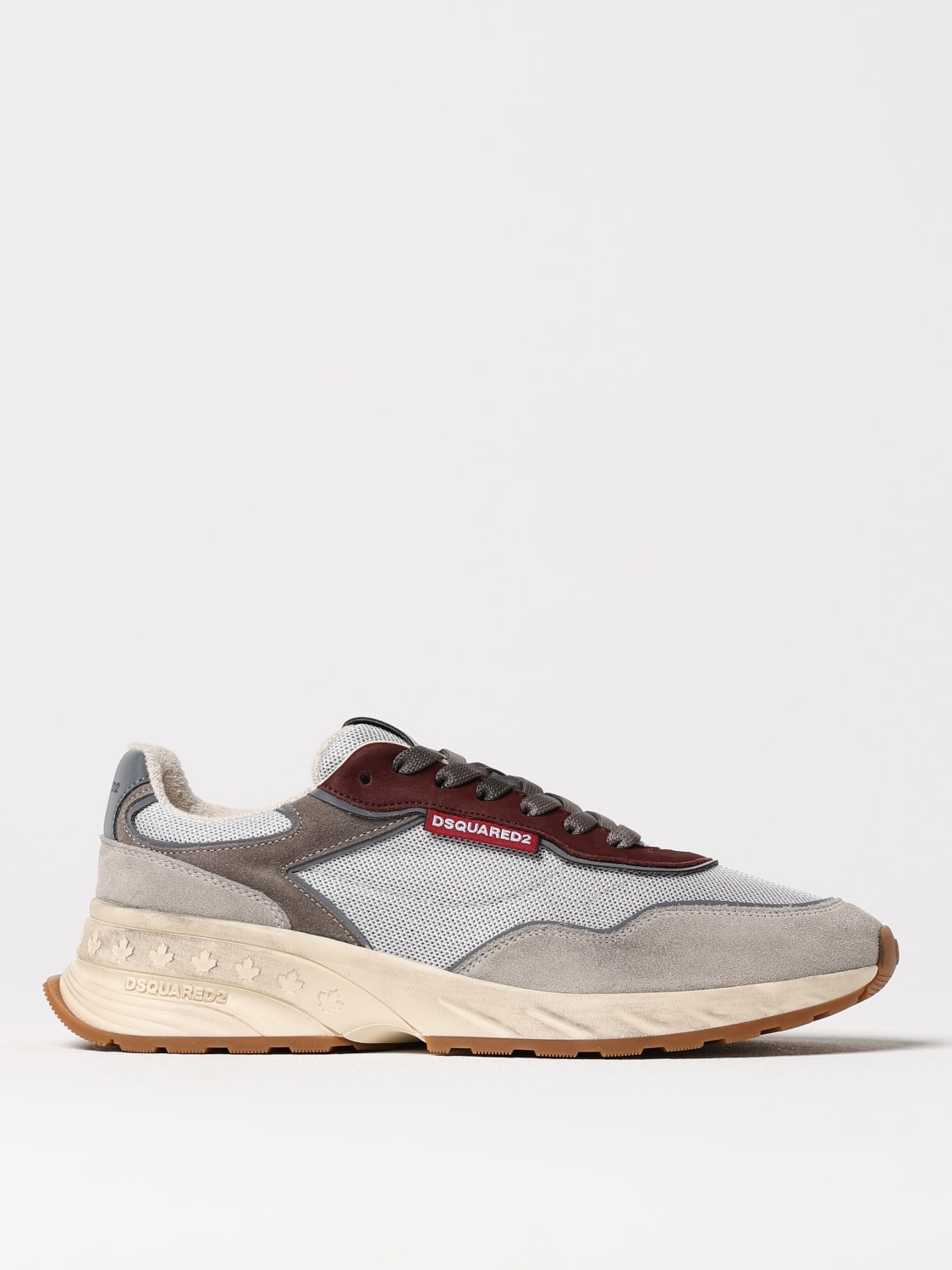 DSQUARED2 SNEAKERS: Sneakers Sprinter Dsquared2 in camoscio e mesh used , Beige - Img 1