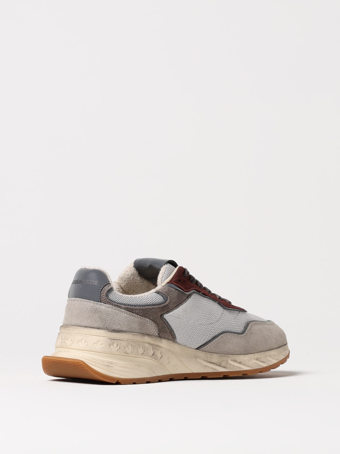 DSQUARED2 SNEAKERS: Sneakers Sprinter Dsquared2 in camoscio e mesh used , Beige - Img 3
