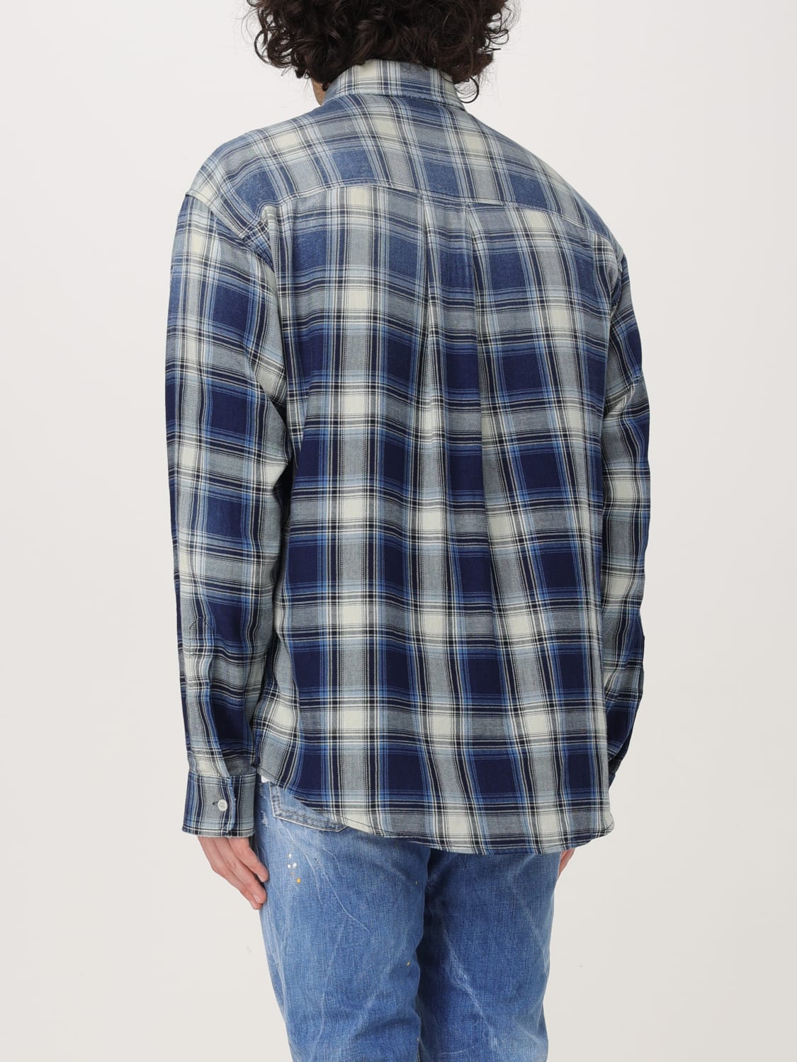 DSQUARED2 CAMICIA: Camicia Dsquared2 in cotone check , Blue - Img 3