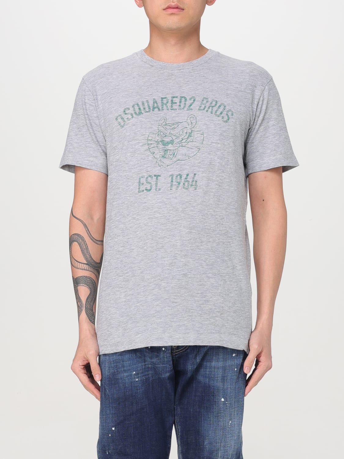 DSQUARED2 T-SHIRT: T-shirt men Dsquared2, Grey - Img 1