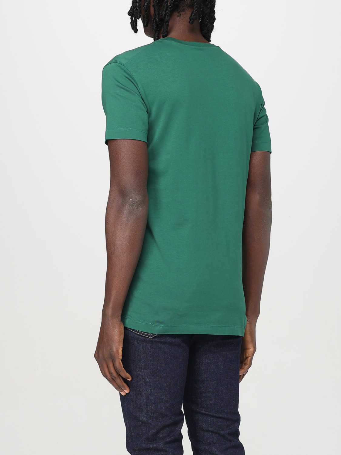 Tシャツ・カットソー DSQUARED2 Men T-shirt Green S74GD1418D20020 640 DSQUARED2: T-shirt in cotone - Verde | T-Shirt Dsquared2