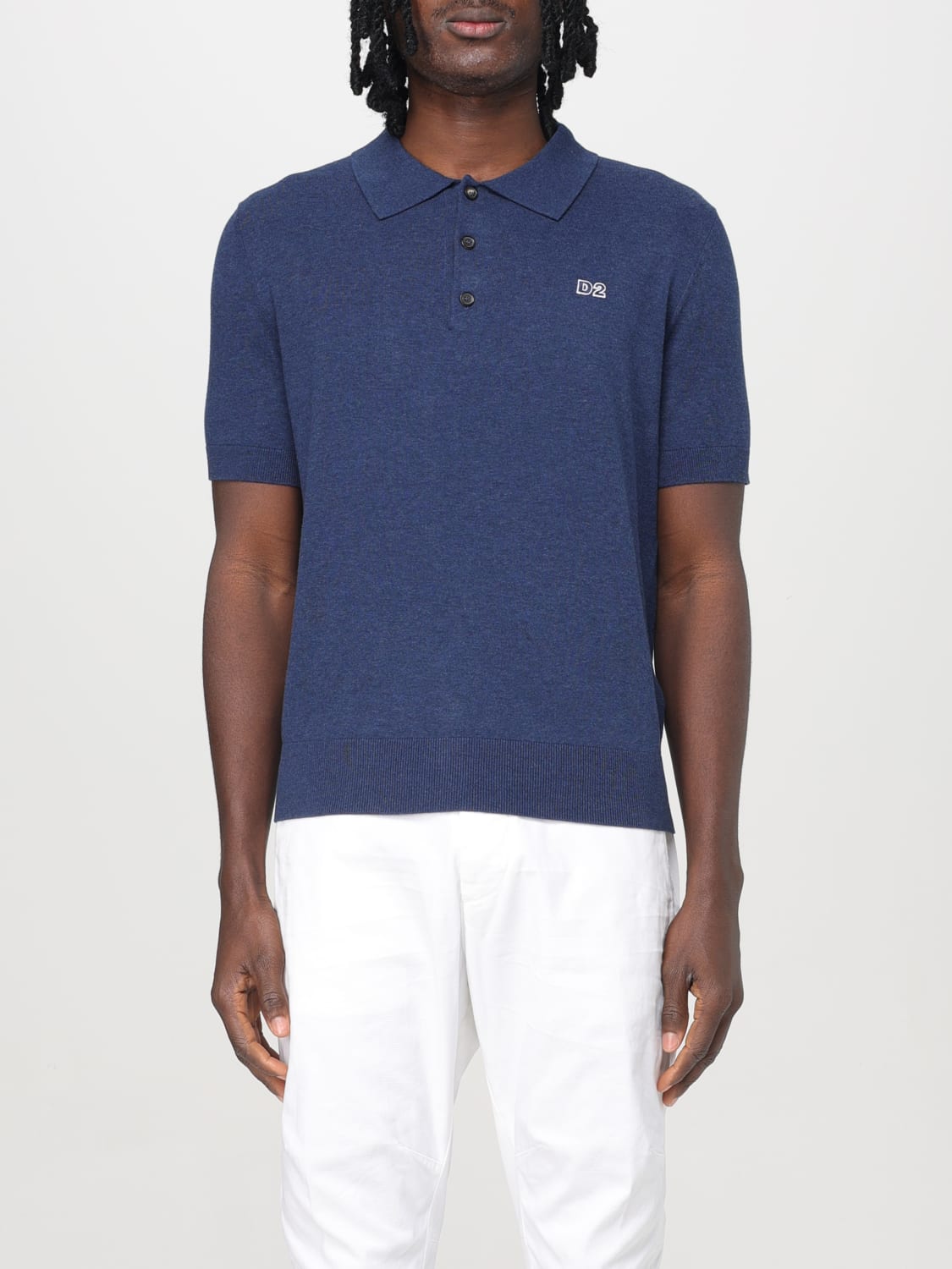 DSQUARED2 POLO SHIRT: Sweater men Dsquared2, Blue - Img 1