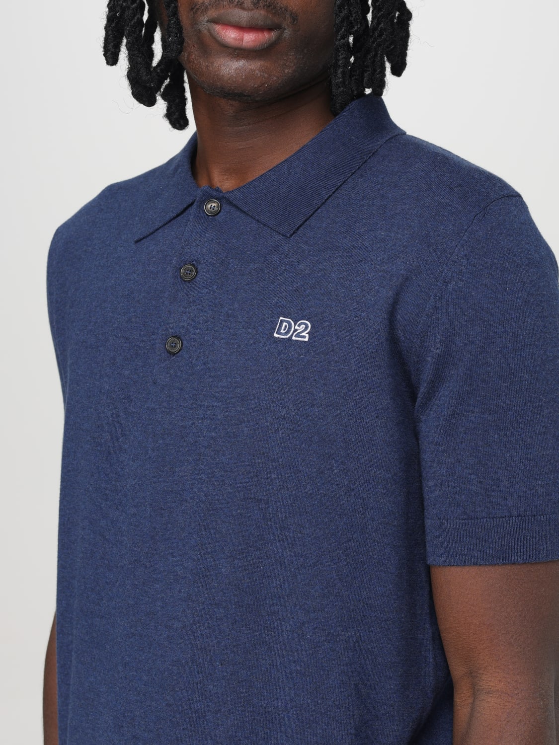 DSQUARED2 POLO SHIRT: Sweater men Dsquared2, Blue - Img 3