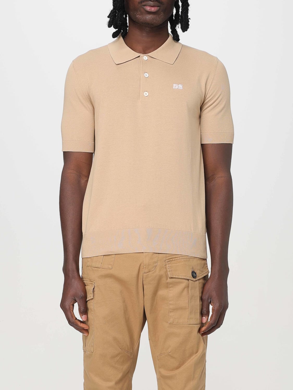 DSQUARED2 POLO SHIRT: Sweater men Dsquared2, Beige - Img 1