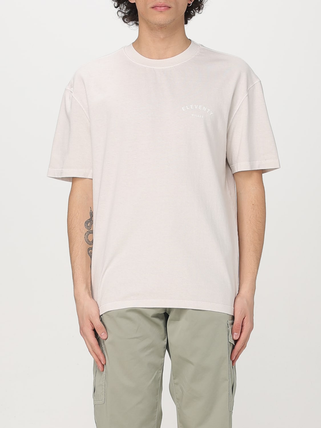 Tシャツ・カットソー ELEVENTY Men T-shirt Natural K75TSHK18TET0K024 02 ELEVENTY: T-shirt men - Natural | Eleventy t-shirt