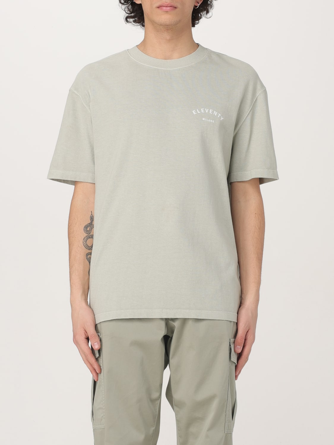 Tシャツ・カットソー ELEVENTY Men T-shirt Mint K75TSHK18TET0K024 07 ELEVENTY: T-shirt men - Mint | Eleventy t-shirt