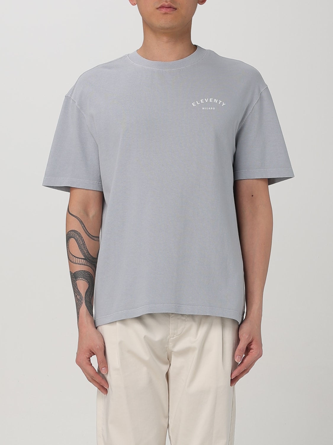 Tシャツ・カットソー ELEVENTY Men T-shirt Dust K75TSHK18TET0K024 08 ELEVENTY: T-shirt men - Dust | Eleventy t-shirt