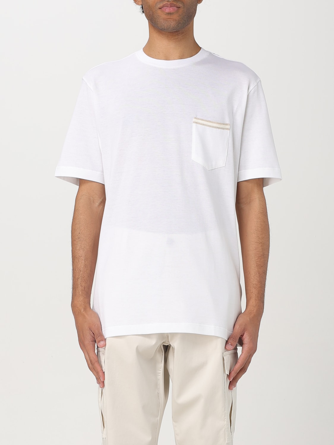 Tシャツ・カットソー ELEVENTY Men T-shirt White K75TSHK09TSH26001 01N ELEVENTY: T-shirt men - White | Eleventy t-shirt