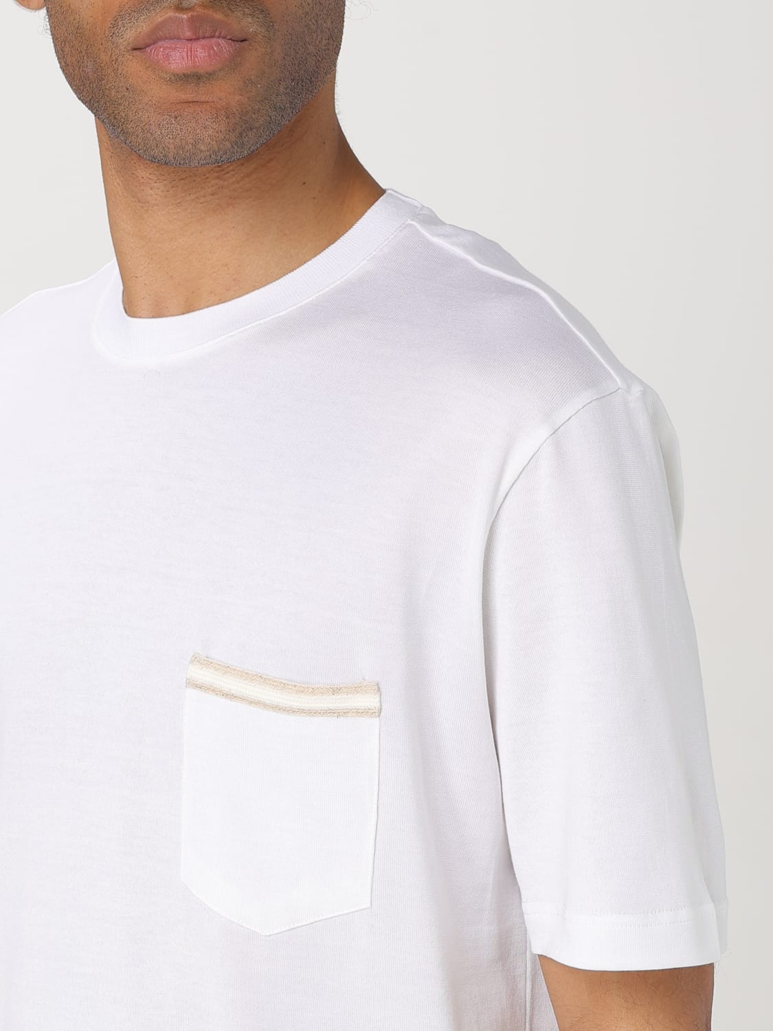 Tシャツ・カットソー ELEVENTY Men T-shirt White K75TSHK09TSH26001 01N ELEVENTY: T-shirt men - White | Eleventy t-shirt
