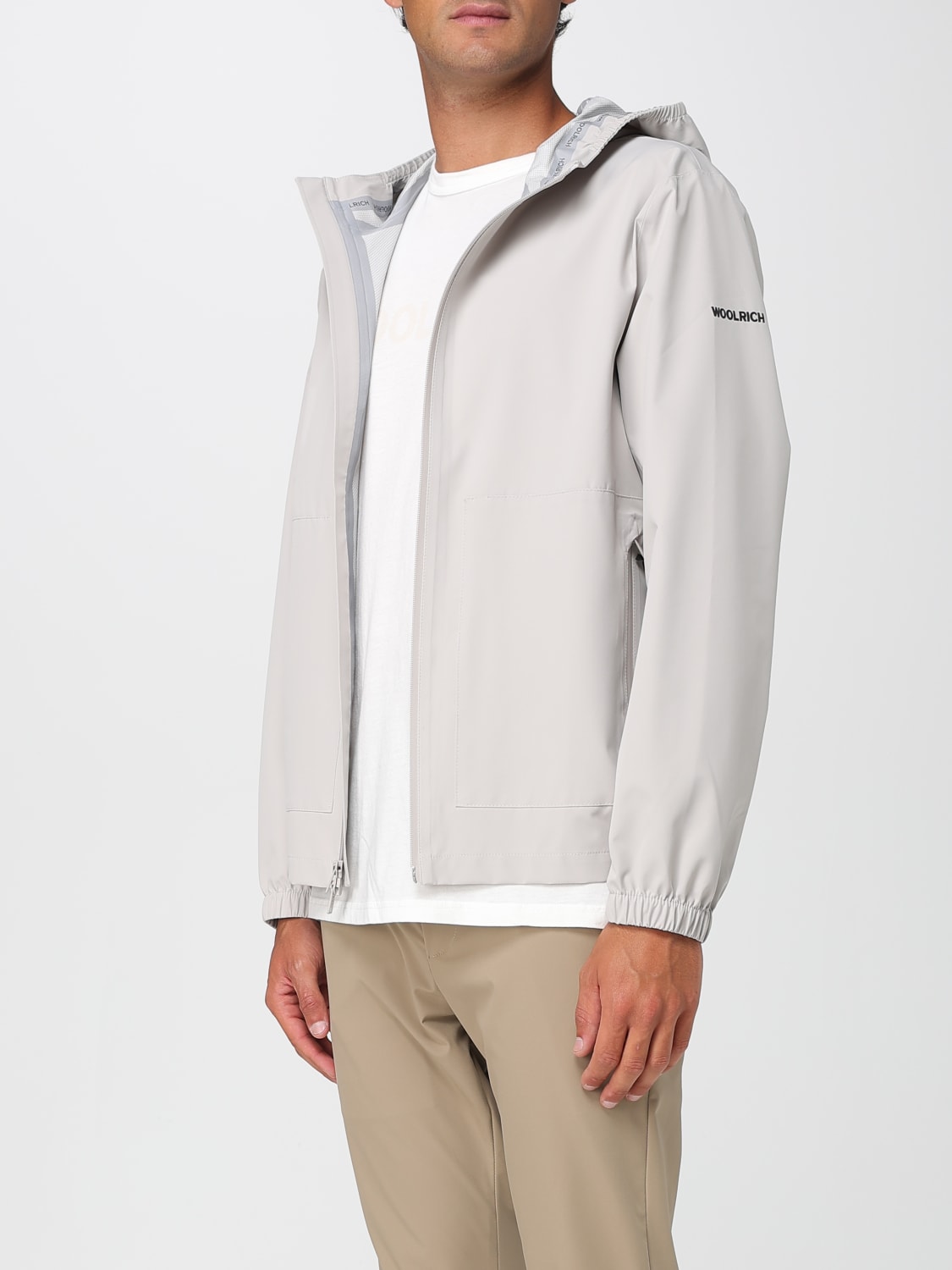 WOOLRICH GIACCA: Giubbotto Woolrich in tessuto tecnico , Tortora - Img 3